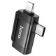 Перехідник HOCO UA31F iP Lightning male / Type-C male to USB female OTG 2-in-1 adapter Black