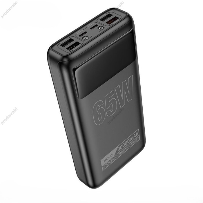 Повербанк портативний акумулятор Power Bank Hoco DB81 Apollo fully compatible 65W 30000 mAh Black