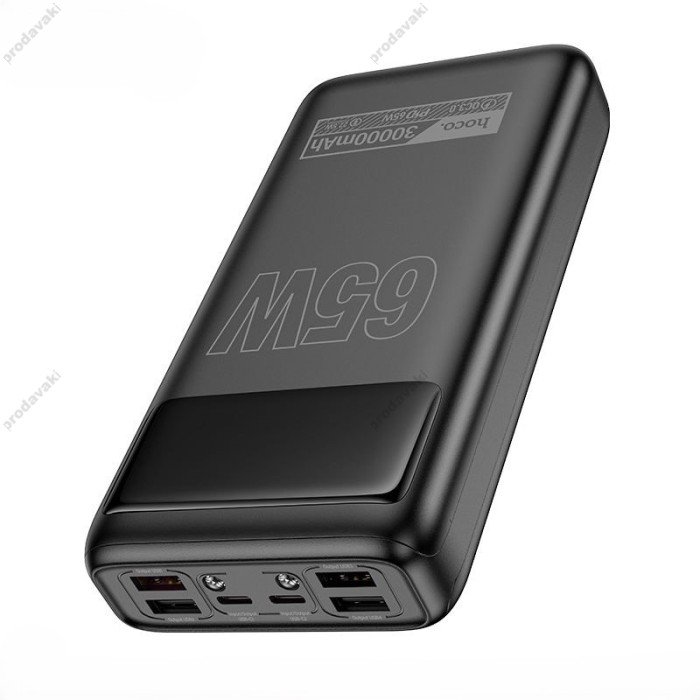 Повербанк портативний акумулятор Power Bank Hoco DB81 Apollo fully compatible 65W 30000 mAh Black