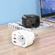 Мережевий зарядний пристрій HOCO NS3 Multifunctional socket 4000W/3A Чорний