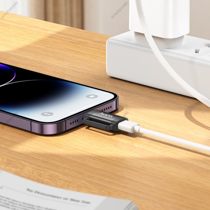 Перехідник HOCO UA31B iP Lightning male to Type-C female OTG adapter Black