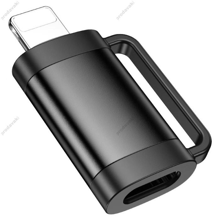 Перехідник HOCO UA31B iP Lightning male to Type-C female OTG adapter Black