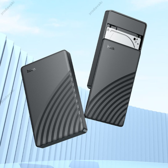 Корпус для зовнішного SSD диску HOCO HB46 USB3.0 2.5-inch SATA hard drive enclosure 6TB Black