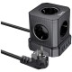 Подовжувач мережевий фільтр HOCO NS8 Sharp 5 position (PD20W/1C3A) desktop socket EU/GER Black