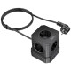 Подовжувач мережевий фільтр HOCO NS8 Sharp 5 position (PD20W/1C3A) desktop socket EU/GER Black