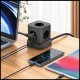 Подовжувач мережевий фільтр HOCO NS8 Sharp 5 position (PD20W/1C3A) desktop socket EU/GER Black