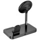 Бездротовий зарядний пристрій HOCO CQ12 Joyfull 3-in-1 Wireless Fast Charger White