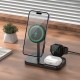 Бездротовий зарядний пристрій HOCO CQ12 Joyfull 3-in-1 Wireless Fast Charger White