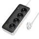 Подовжувач мережевий фільтр Hoco AC22 Sunlight 4-bit desktop socket (L=1.5M) 3USB/1Type-C 30W/3A PD/QC Black