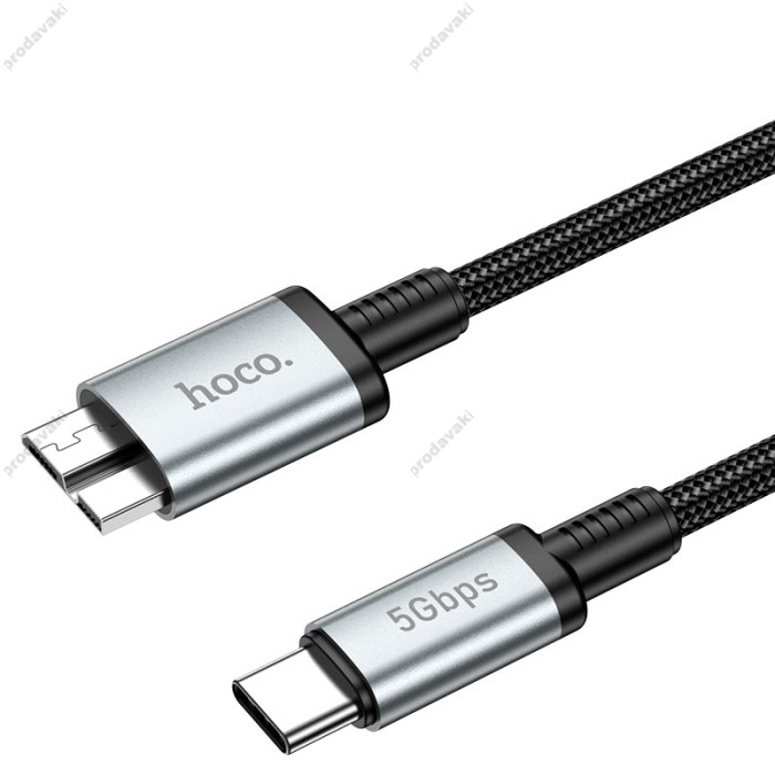 Кабель HOCO US10 excellent speed cable Type-C to Micro-B USB 3.0 0.5m Black