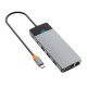 USB-Хаб Wiwu Linker Hub 12в1 Type-C to 2xHDMI+2xUSB 3.0+2xUSB 2.0+USB-C+RJ45+VGA+SD+TF+PD Grey