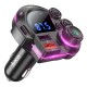 FM - трансмітер Hoco DFM01 Legend with Bluetooth transmitter 2USB Type-C PD QC 38W Black
