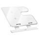 Бездротовий зарядний пристрій HOCO CQ19 Falcon 3 in 1 desktop vertical wireless fast charging CQ19 15W Silver