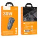 Автомобільний зарядний пристрій Hoco Z57A Glorious Car charger 30W Metal-grey