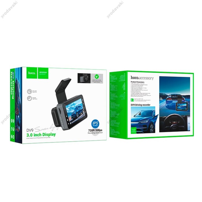 Відеореєстратор Hoco DV9 3-inch screen driving recorder 720p Black