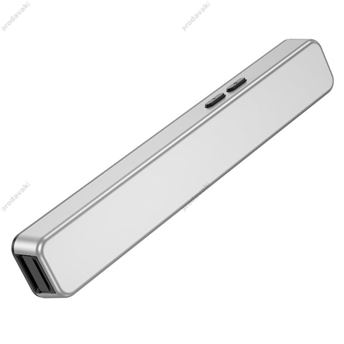 Лазерна указка HOCO GM202 Smart PPT page turning pen 2.4G 100m Type-C LCD 8H silver