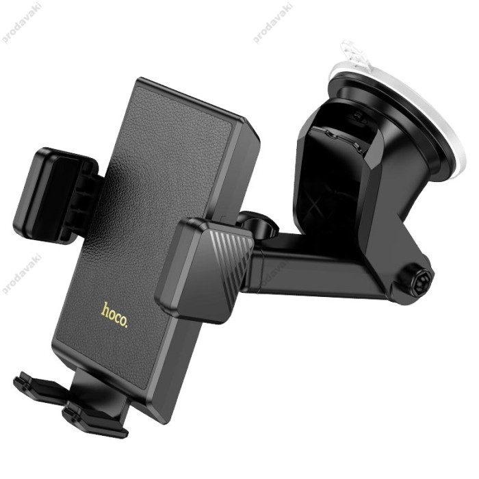 Автомобільний тримач Hoco H49 Precious push-type car holder (center console) Black