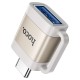 Перехідник HOCO UA31C Type-C male to USB female OTG adapter Gray