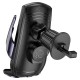 Автомобільний тримач із бездротовою зарядкою Hoco CA202 Plus Enlightener infrared induction 15W Metal Grey