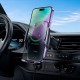 Автомобільний тримач із бездротовою зарядкою Hoco CA202 Plus Enlightener infrared induction 15W Metal Grey