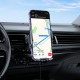 Автомобільний тримач із бездротовою зарядкою Hoco CA202 Plus Enlightener infrared induction 15W Metal Grey
