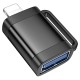 Перехідник HOCO UA31A Lightning male to USB female OTG adapter Black