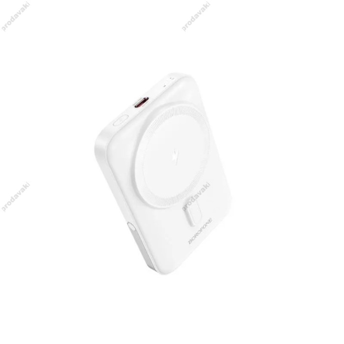 Повербанк портативний акумулятор Power bank BOROFONE BJ51 Kody MagSafe магнітний 20W 5000 mAh White
