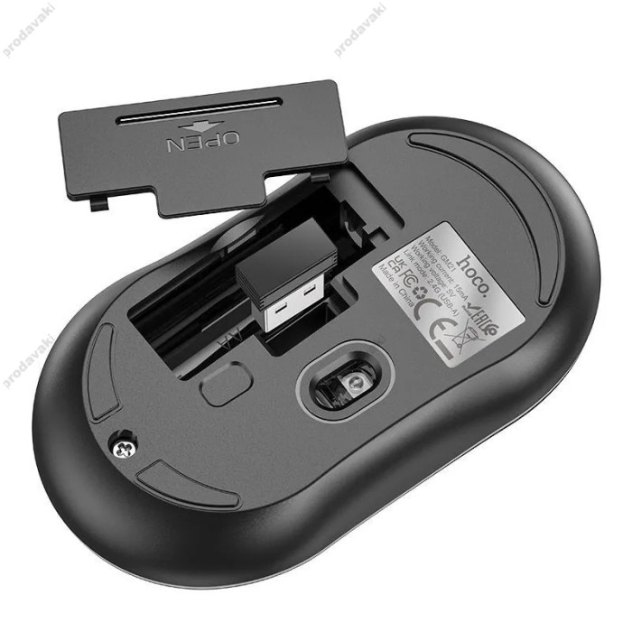 Комп'ютерна Миша Hoco GM21 Platinum 2.4G 1000/1200/1600 dpi Black