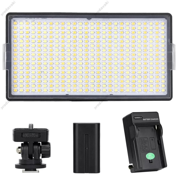 Накамерне відеосвітло LED CH D416 3200k-6500k 17.5x9.3x1cm + Battery 2200mAh