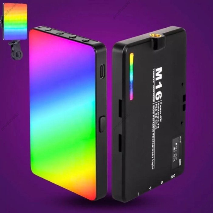 Накамерне відеосвітло LED CH M16 RGB 3000K-9000K