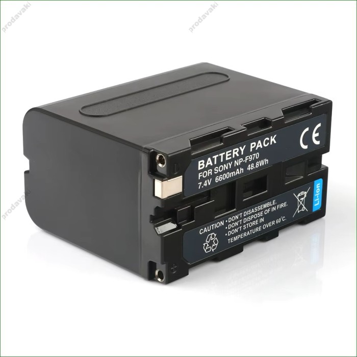 Акумулятор для відеосвітла F960 / F970 7.4V 6600 mAh 47.52 WH (посилений) 2шт