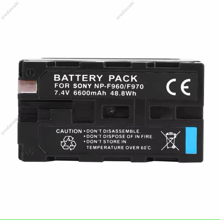 Акумулятор для відеосвітла F960 / F970 7.4V 6600 mAh 47.52 WH (посилений) 2шт