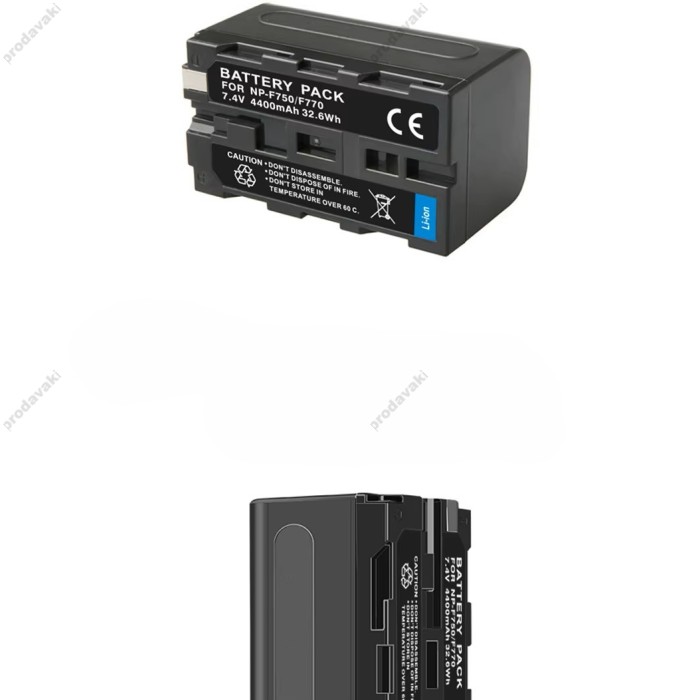 Акумулятор для відеосвітла F750/F770 7.4V 4400 mah 32.6Wh (посилений) 2шт
