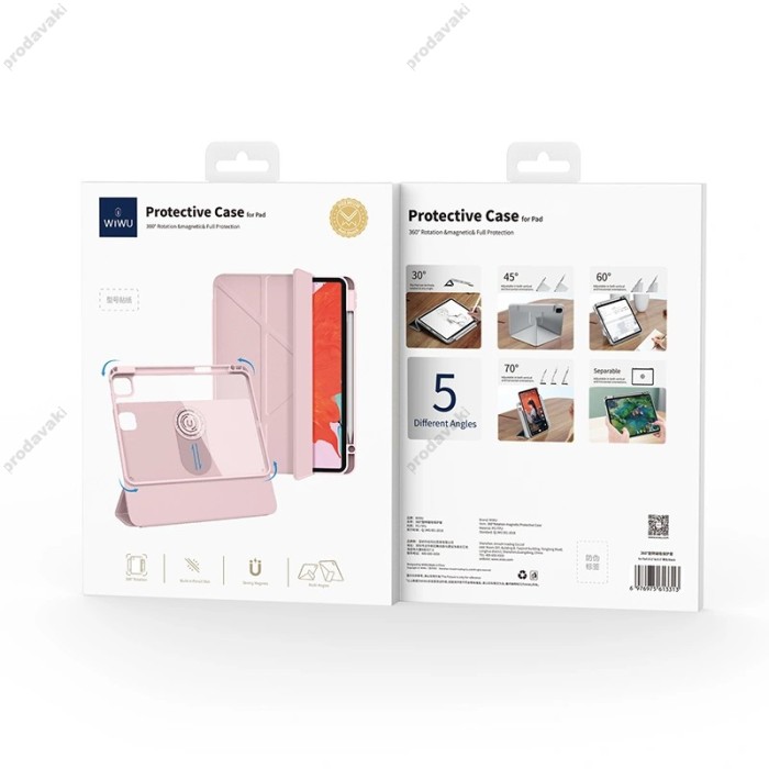 Чохол Wiwu 360 ° Rotation Magnetic Protection Case для планшета Apple iPad Pro 11'' (2024) Pink