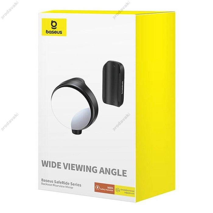 Дзеркало заднього виду для пасажирів Baseus SafeRide Backseat Rearview Mirror 1шт Black C11537200111-00