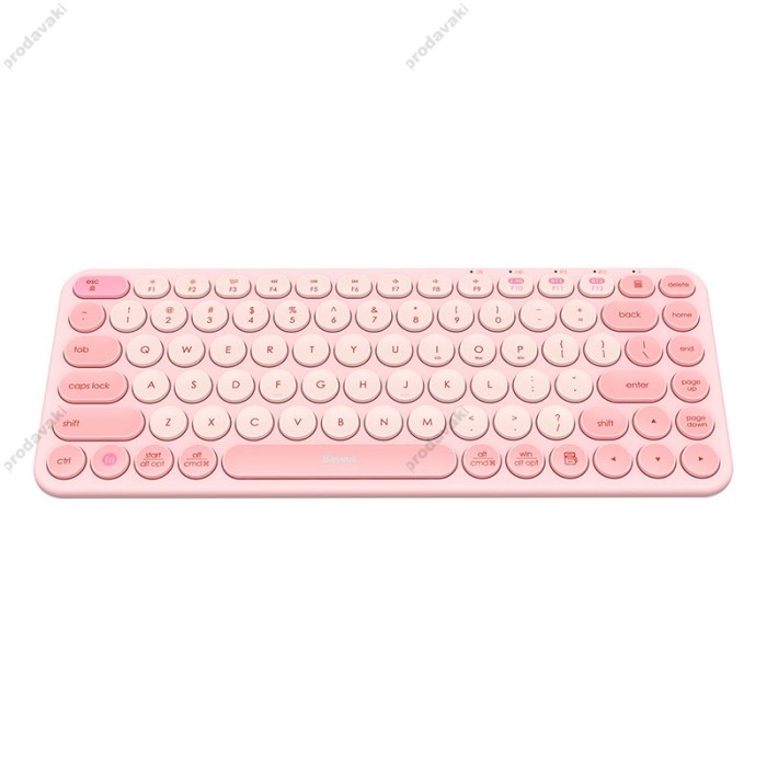 Клавіатура Baseus K01A Wireless Tri-Mode Keyboard 2.4G / BT1 + BT2 2xAAA Battery Pink (B00955503413-00)