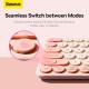 Клавіатура Baseus K01A Wireless Tri-Mode Keyboard 2.4G / BT1 + BT2 2xAAA Battery Pink (B00955503413-00)