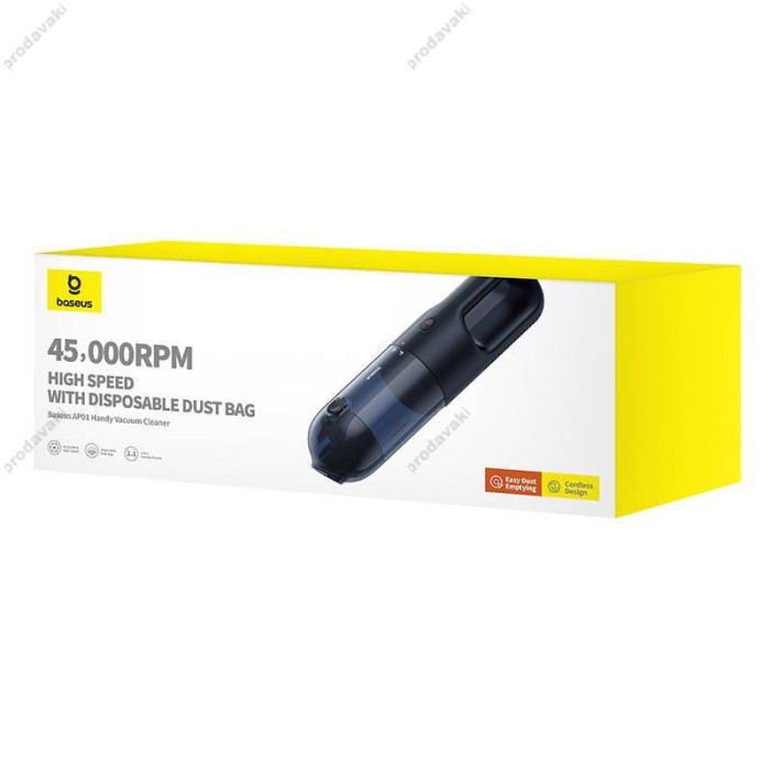 Портативний автомобільний пилосос Baseus AP01 Handy Vacuum Cleaner 5Kpa Black C30450100111-00