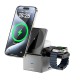 Бездротова зарядка WiWU Wi-W030 Small Aquare 3 in 1 wireless charger Grey