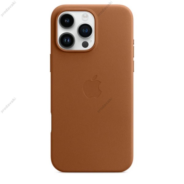 Чохол для iPhone 16 Pro Leather with MagSafe Saddle Brown