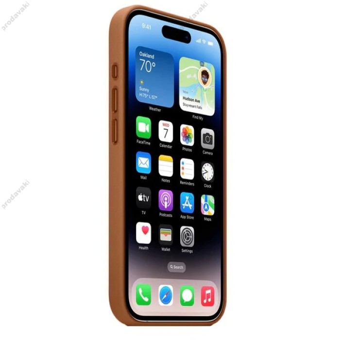 Чохол для iPhone 16 Pro Leather with MagSafe Saddle Brown