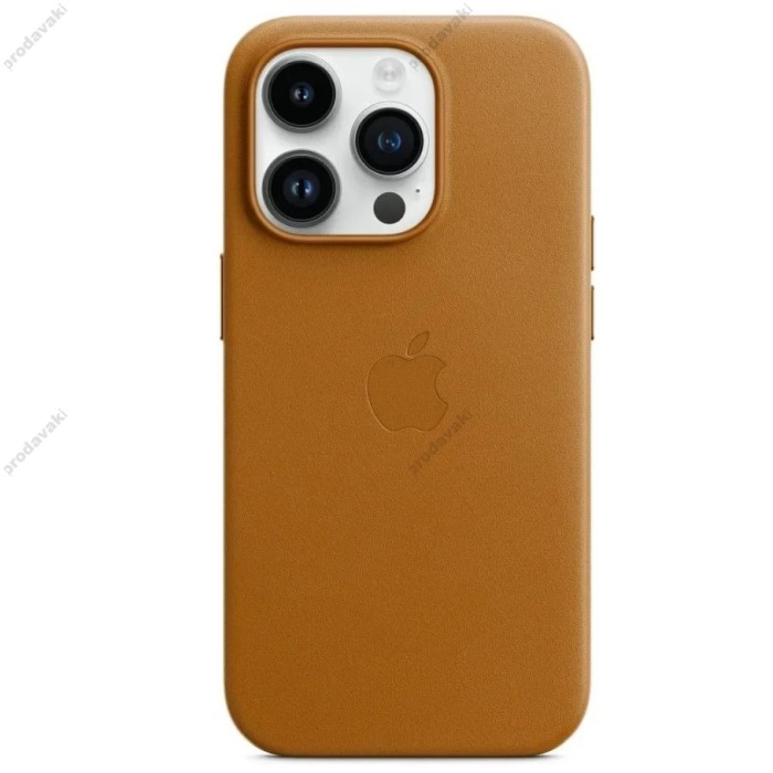 Чохол для iPhone 16 Pro Leather with MagSafe Golden Brown