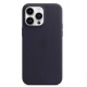 Чохол для iPhone 16 Pro Leather with MagSafe Midnight Blue
