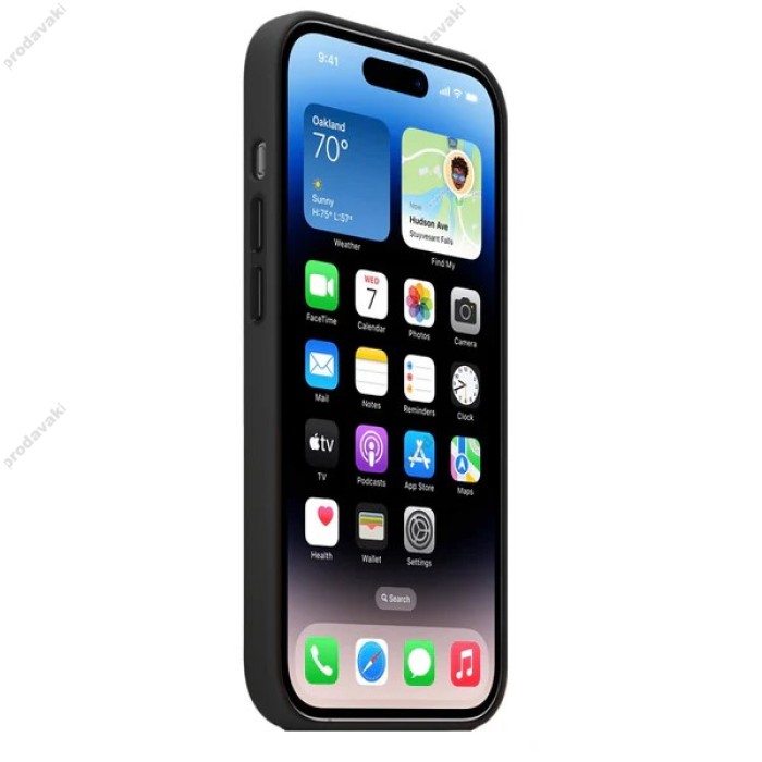 Чохол для iPhone 16 Pro Max Leather with MagSafe black