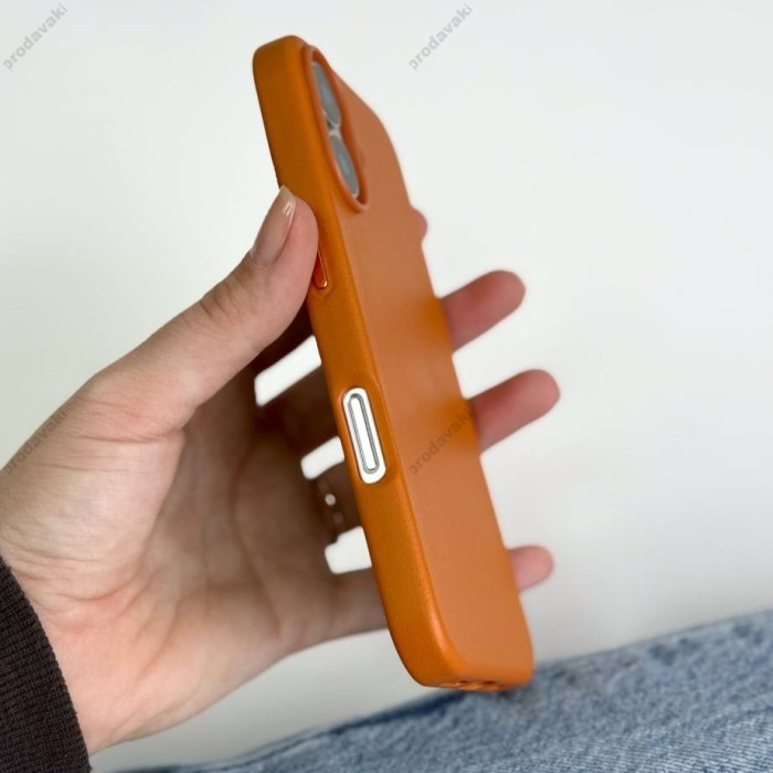 Чохол для iPhone 16 Pro Max Leather with MagSafe black