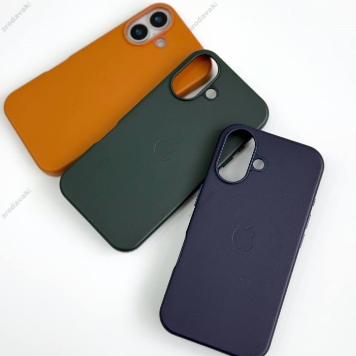 Чохол для iPhone 16 Pro Max Leather with MagSafe black