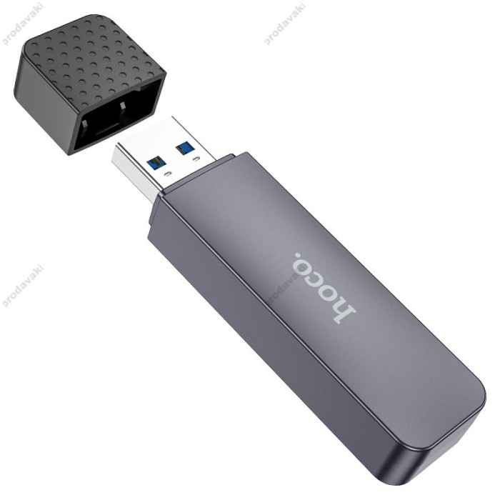 Кардрідер HOCO HB45 Spirit 2в1 SD/TF USB 2.0 card reader Grey