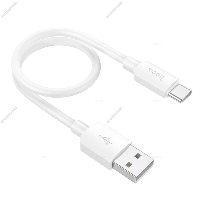 Кабель HOCO X96 Hyper charging data cable USB to Type-C 27W 3A 0.25m White