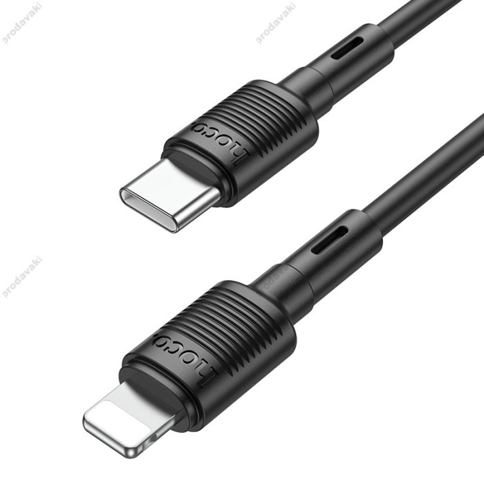 PD Кабель HOCO X83 Victory charging data cable Type-C Lightning 1m Black