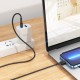 PD Кабель HOCO X83 Victory charging data cable Type-C Lightning 1m Black